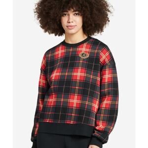 NEW Jordan Sweaters Brooklyn Plaid Crewneck Women's Size Med